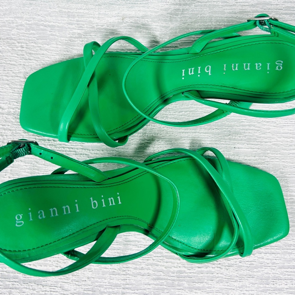 Gianni Bini Green Strappy Sandals